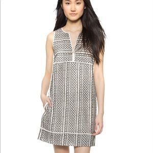 Madewell Tidal Wave Dress in Black & Cream